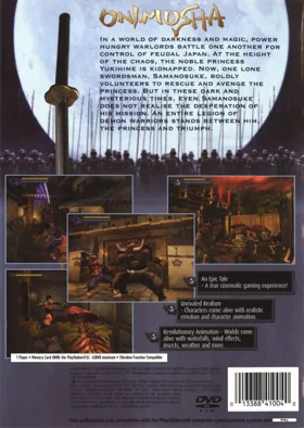 Onimusha - Warlords box cover back